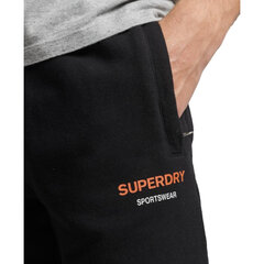 Sportswear logo tarped jogger superdry m7010996a02a vīriešiem juoda men's black M7010996A02A цена и информация | Мужские брюки | 220.lv