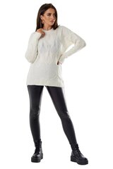 Džemperis sievietēm 26481, balts cena un informācija | Sieviešu džemperi | 220.lv