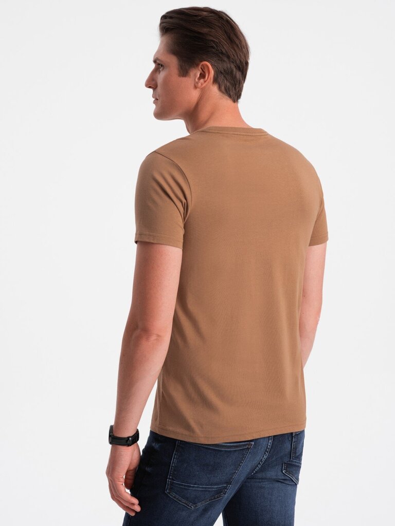 T-krekls vīriešiem Ombre Clothing, brūns цена и информация | Vīriešu T-krekli | 220.lv