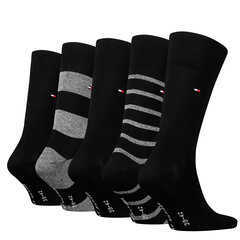 Th men sock 5p giftbox mouline tommy hilfiger 701224443002 vīriešiem juoda men's black цена и информация | Мужские носки | 220.lv