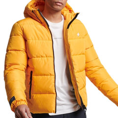 Hooded sports puffr jacket superdry m5011827a1le vīriešiem geltona men's yellow M5011827A1LE цена и информация | Мужские куртки | 220.lv