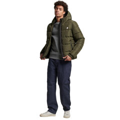 Hooded sports puffr jacket superdry m5011827a8mi vīriešiem žalioji men's green M5011827A8MI цена и информация | Мужские куртки | 220.lv