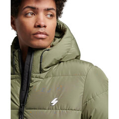 Hooded sports puffr jacket superdry m5011827a8mi vīriešiem žalioji men's green M5011827A8MI цена и информация | Мужские куртки | 220.lv