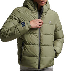 Hooded sports puffr jacket superdry m5011827a8mi vīriešiem žalioji men's green M5011827A8MI цена и информация | Мужские куртки | 220.lv