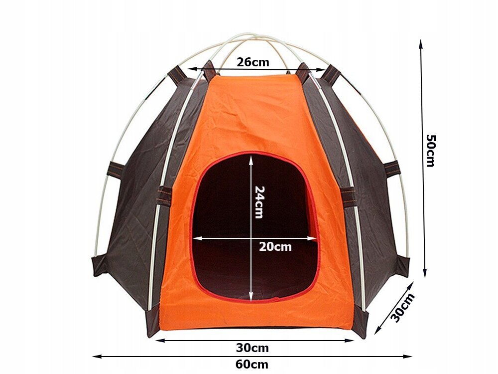 Ūdensizturīga salokāma suņu telts cena un informācija | Transportēšanas būri, somas | 220.lv
