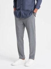 брюки-чиносы мужские с резинкой на талии - серые v1 om-pacp-0158 124453-7 цена и информация | Мужские брюки | 220.lv