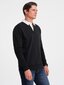 Džemperis vīriešiem Ombre Clothing 124385-7, melns cena un informācija | Vīriešu jakas | 220.lv