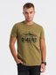 T-krekls vīriešiem Ombre Clothing 124253-7, zaļš cena un informācija | Vīriešu T-krekli | 220.lv