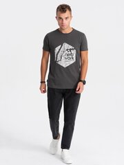 T-krekls vīriešiem Ombre Clothing 124247-7, pelēks cena un informācija | Vīriešu T-krekli | 220.lv
