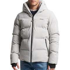 Hooded boxy puffer jacket superdry ms311478afrm vīriešiem pilka men's grey MS311478AFRM цена и информация | Мужские куртки | 220.lv