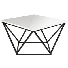 Кофейный столик Curved 60 см черный лак белый. цена и информация | Журнальные столики | 220.lv