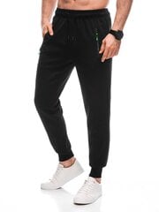 мужские спортивные штаны p1445 - черные 124535-7 цена и информация | Мужская спортивная одежда | 220.lv
