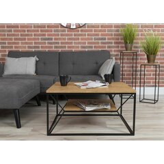 Žurnālgaldiņš ar plauktu 80x60 cm BasicLoft cena un informācija | Žurnālgaldiņi | 220.lv