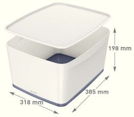 Ящик для хранения Leitz MyBox WOW Большой Серый С крышкой Белый ABS (31,8 x 19,8 x 38,5 cm) цена и информация | Ящики для вещей | 220.lv