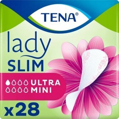 Uroloģiskie ieliktnīši Tena Lady Ultra Mini, 28 gab. cena un informācija | Tamponi, higiēniskās paketes, ieliktnīši | 220.lv