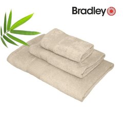 Bambusa dvielis, 70 x 140 cm, beige, 3 gab Bradley cena un informācija | Dvieļi | 220.lv