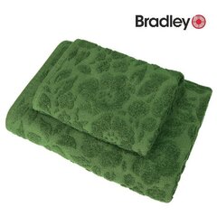 Bradley Полотенце фроте, 70 x 140 см, с узором, зеленое, 3 шт цена и информация | Полотенца | 220.lv