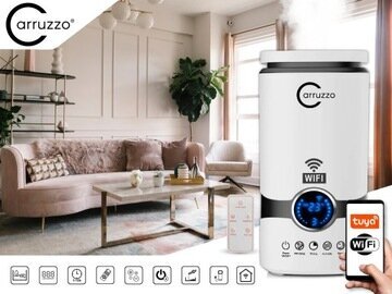 Carruzzo Exclusive Line Smart Home ultraskaņas mitrinātājs 40 m³/h 28 W 4 l balts cena un informācija | Gaisa mitrinātāji | 220.lv