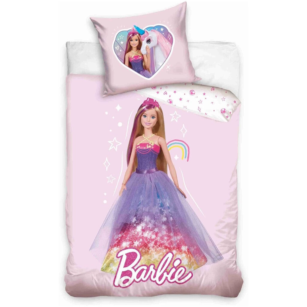 Bērnu gultas veļas komplekts Barbie 100x135, 2 daļas cena un informācija | Bērnu gultas veļa | 220.lv