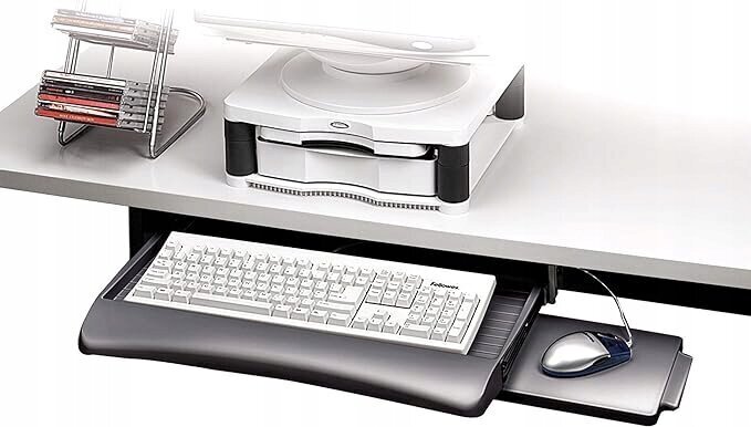 Izvelkams klaviatūras plaukts, 55 x 23 x 3.7 cm, melns cena un informācija | Datorgaldi, rakstāmgaldi, biroja galdi | 220.lv