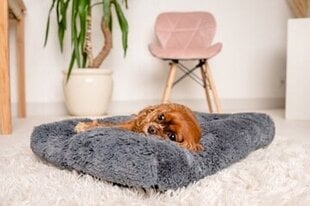 Подушка для собаки Mimiko Pets Shaggy, оттенки серого, 65x45 см цена и информация | Лежаки, домики | 220.lv
