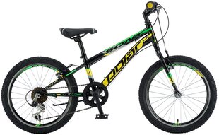 Bērnu velosipēds Polar Sonic, 20", melns/zaļš/dzeltens cena un informācija | Velosipēdi | 220.lv