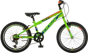 Bērnu velosipēds Polar Sonic, 20", zaļš/oranžs/zils cena un informācija | Velosipēdi | 220.lv