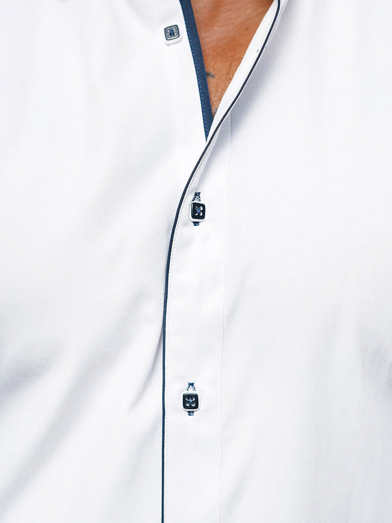 Klasisks balts Slaid krekls O/V65-52231-XXL cena un informācija | Vīriešu krekli | 220.lv