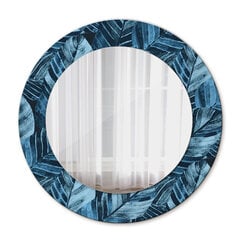 TULUP spogulis ar rāmi Džungļu lapotne, Ø50cm, Zils цена и информация | Зеркала | 220.lv