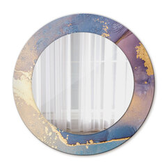 TULUP spogulis ar rāmi Marmora akmens, Ø50cm, Krāsains cena un informācija | Spoguļi | 220.lv