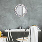 TULUP spogulis ar rāmi Ziedu paraugs, Ø50cm, Zils cena un informācija | Spoguļi | 220.lv