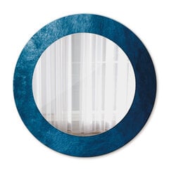 TULUP spogulis ar rāmi Abstraktā māksla, Ø50cm, Zils cena un informācija | Spoguļi | 220.lv