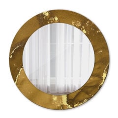 TULUP spogulis ar rāmi Metāliski virpuļi, Ø50cm, Zelts cena un informācija | Spoguļi | 220.lv