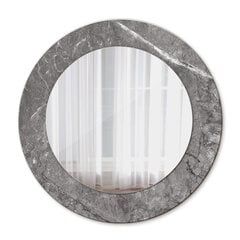 TULUP spogulis ar rāmi Zemniecisks marmors, Ø50cm, Pelēks цена и информация | Зеркала | 220.lv