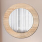 TULUP spogulis ar rāmi Koka tekstūra, Ø50cm, Bēša cena un informācija | Spoguļi | 220.lv