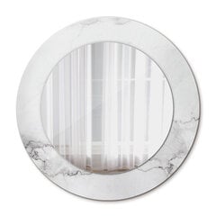 TULUP spogulis ar rāmi Balts marmors, Ø50cm, Baltums cena un informācija | Spoguļi | 220.lv