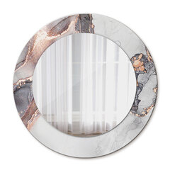 TULUP spogulis ar rāmi Abstrakts šķidrums, Ø50cm, Pelēks cena un informācija | Spoguļi | 220.lv