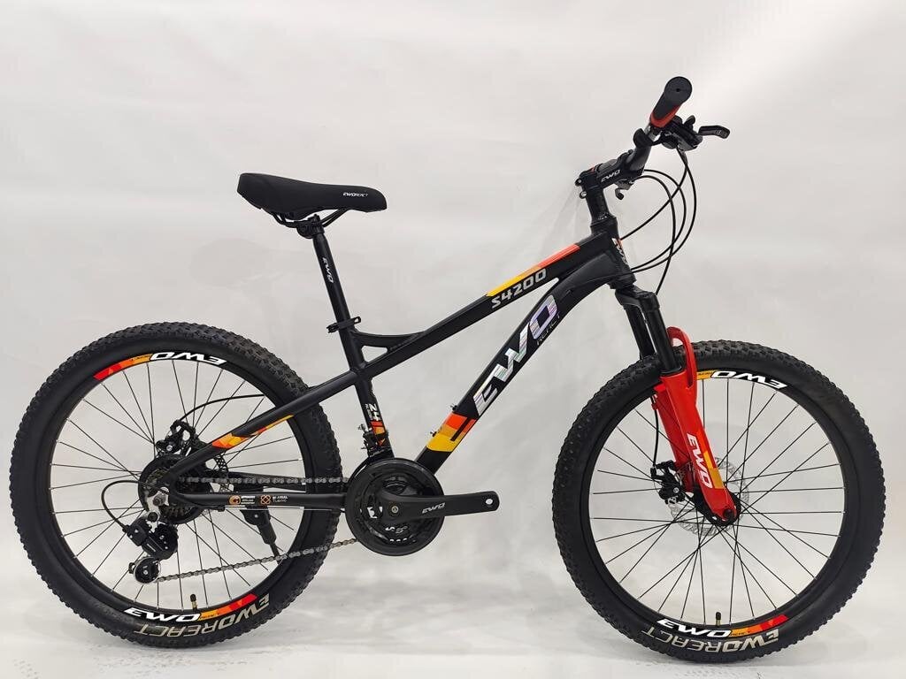 Kalnu velosipēds Ewo React S4200, 24’’, melns cena un informācija | Velosipēdi | 220.lv