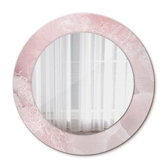 TULUP spogulis ar rāmi Rozā akmens, Ø50cm, Rozā cena un informācija | Spoguļi | 220.lv