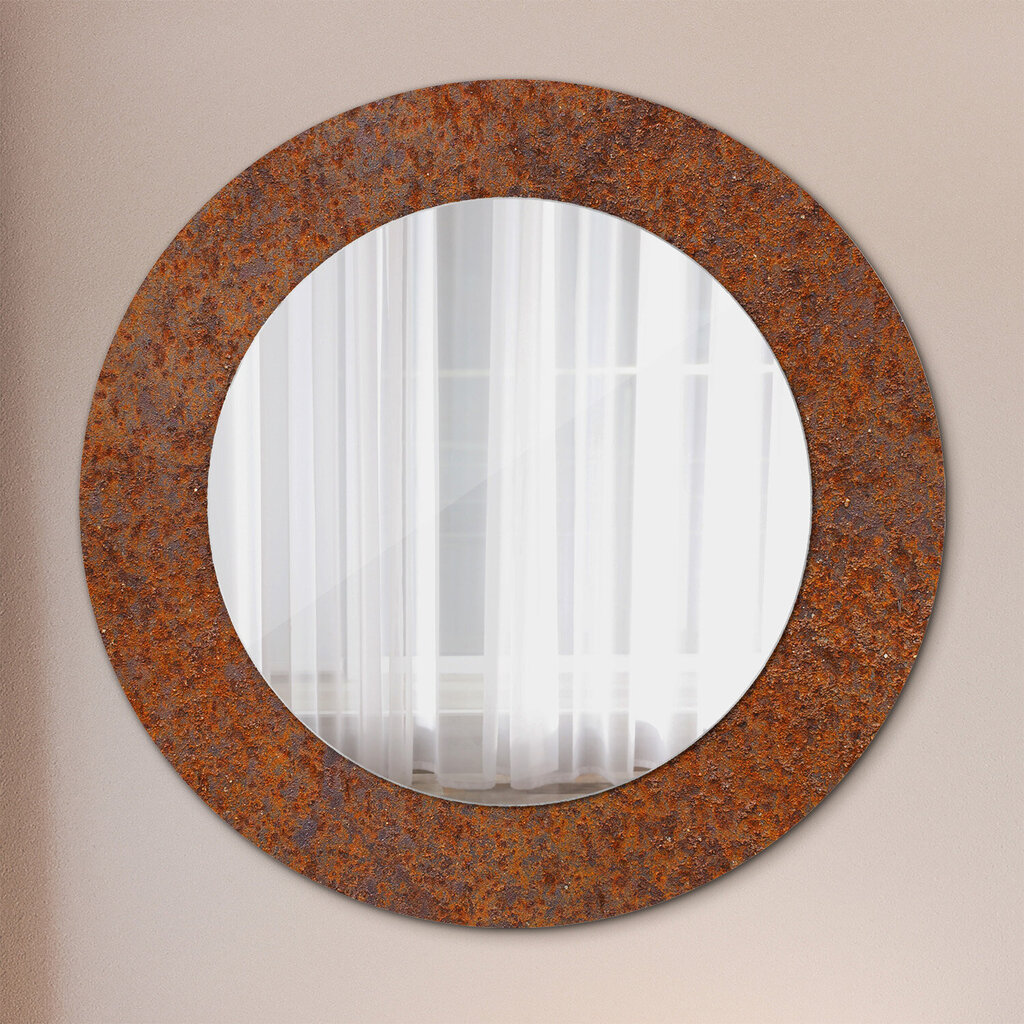 TULUP spogulis ar rāmi Metāls, Ø50cm, apelsīns cena un informācija | Spoguļi | 220.lv