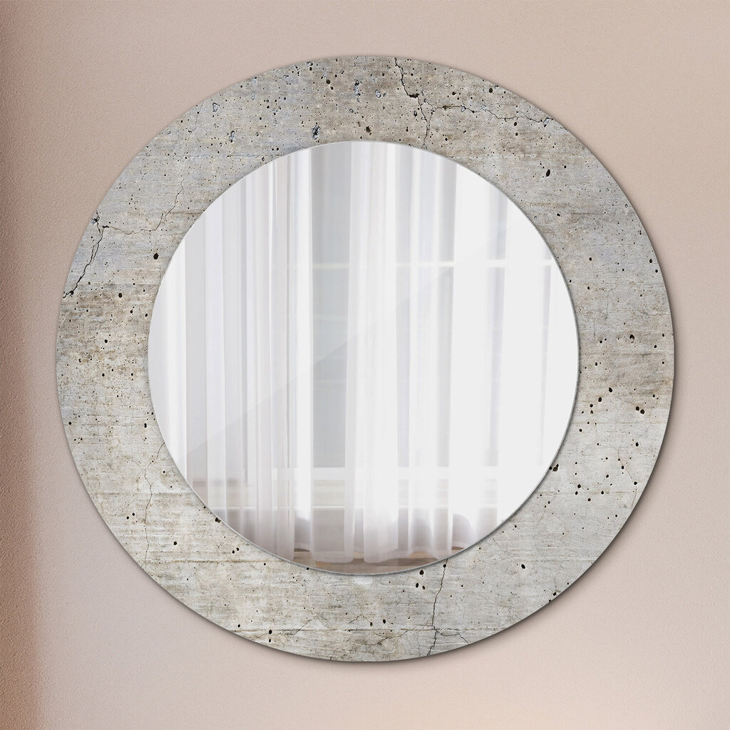 TULUP spogulis ar rāmi Pelēks betons, Ø50cm, Pelēks cena un informācija | Spoguļi | 220.lv