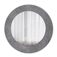 TULUP spogulis ar rāmi Betona tekstūra, Ø50cm, Pelēks cena un informācija | Spoguļi | 220.lv