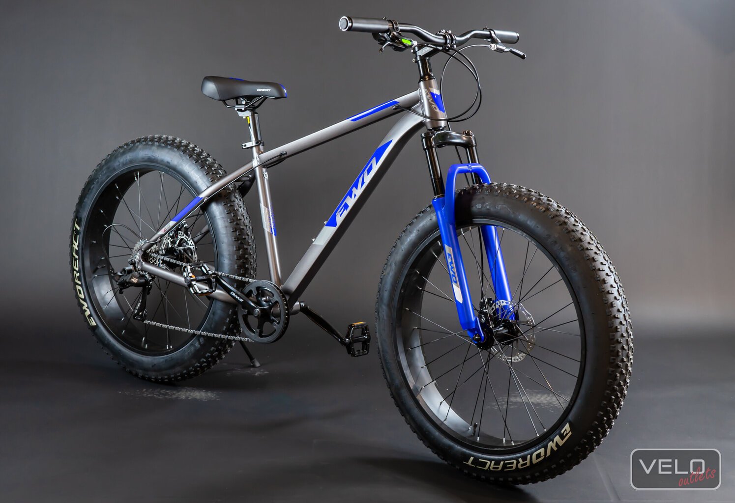 Kalnu velosipēds Ewo React Grand Fat Bike, 26’’, zils cena un informācija | Velosipēdi | 220.lv