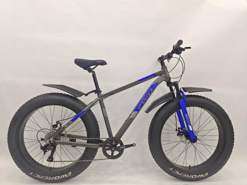 Kalnu velosipēds Ewo React Grand Fat Bike, 26’’, zils cena un informācija | Velosipēdi | 220.lv