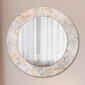 TULUP spogulis ar rāmi Nobružāts mozaīka, Ø50cm, Bēša цена и информация | Spoguļi | 220.lv