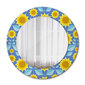TULUP spogulis ar rāmi Ģeometriskās saulespuķes, Ø50cm, Zils cena un informācija | Spoguļi | 220.lv