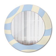 TULUP spogulis ar rāmi Abstrakta forma, Ø50cm, Gaiši zils cena un informācija | Spoguļi | 220.lv