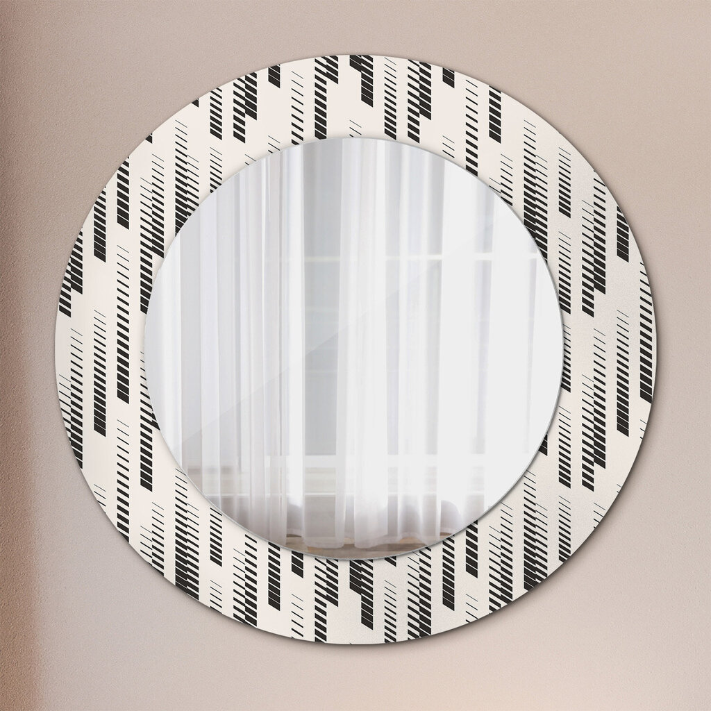 TULUP spogulis ar rāmi Svītru modelis, Ø50cm, Vienkrāsains cena un informācija | Spoguļi | 220.lv