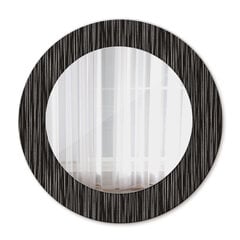 TULUP spogulis ar rāmi Abstrakts metālisks, Ø50cm, Melns cena un informācija | Spoguļi | 220.lv
