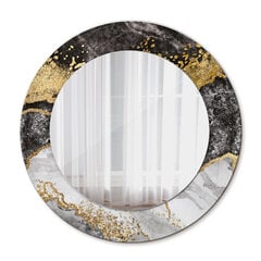 TULUP spogulis ar rāmi Marmors un zelts, Ø50cm, Pelēks цена и информация | Зеркала | 220.lv